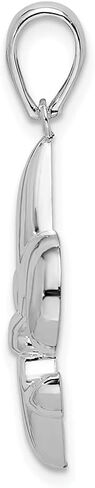 Diamond2Deal 925 Sterling Silver Medium Fleur de Lis قلادة in Saudi Arabia