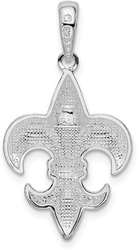 Diamond2Deal 925 Sterling Silver Medium Fleur de Lis قلادة in Saudi Arabia