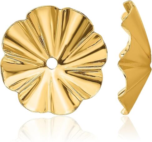 14K Solid Yellow Gold Earring Jackets for Studs in Kuwait