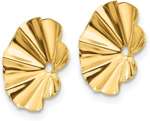 14K Solid Yellow Gold Earring Jackets for Studs in Kuwait