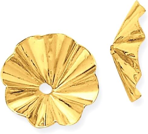 14K Solid Yellow Gold Earring Jackets for Studs in Kuwait