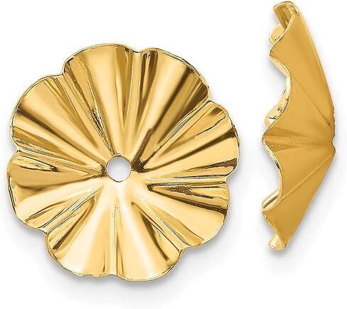 14K Solid Yellow Gold Earring Jackets for Studs in Kuwait
