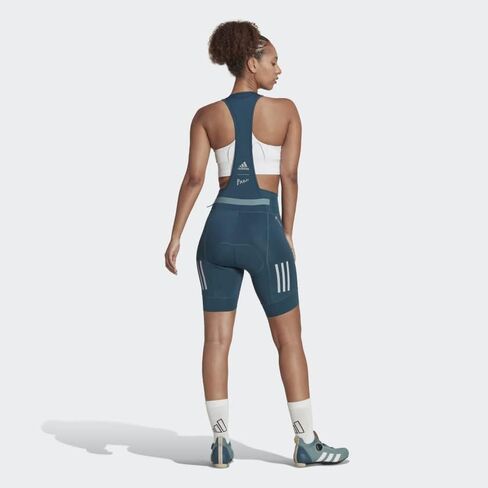 adidas Women's The Parley Padded Cycling Bib Shorts, Utility Green, XL in Saudi Arabia