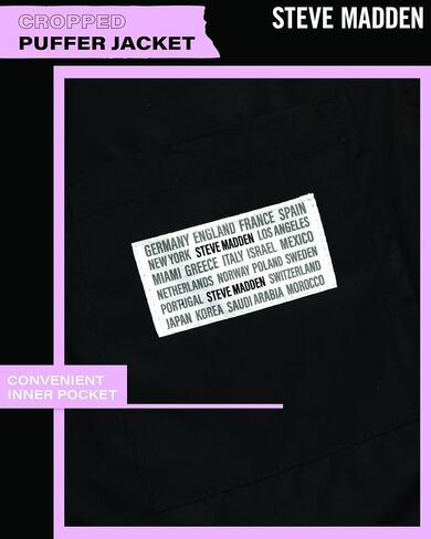 Steve Madden Womens Switche Stacket - الرياح والماء المقاوم للسترات الشتوية المعزولة للنساء مع غطاء فرو قابل للإزالة in Kuwait