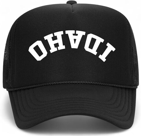 Idaho Upside Down Reversed Vintage Trucker Hat | ID | Premium Adjustable Snapback Baseball Hat for Men & Women in Saudi Arabia