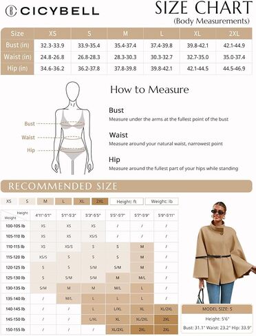 Cicy Bell Womens Batwing Sleeve Poncho Pea Coats Oversized Belted Trendy Casual Stand Collar Cloak Cape Coats in Saudi Arabia