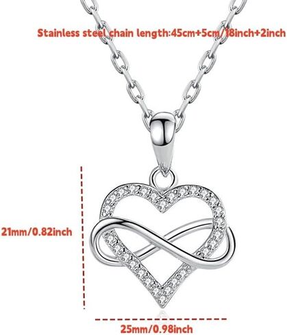 قلادة Masaladi Infinity Heart لقلادة حفيدتي الجميلة هدية حفيدة ، هدية عيد ميلاد ، هدية التخرج in Kuwait