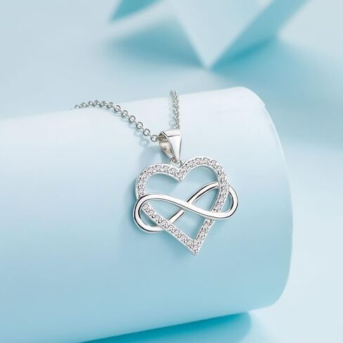 قلادة Masaladi Infinity Heart لقلادة حفيدتي الجميلة هدية حفيدة ، هدية عيد ميلاد ، هدية التخرج in Kuwait