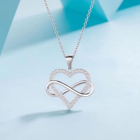 قلادة Masaladi Infinity Heart لقلادة حفيدتي الجميلة هدية حفيدة ، هدية عيد ميلاد ، هدية التخرج in Kuwait