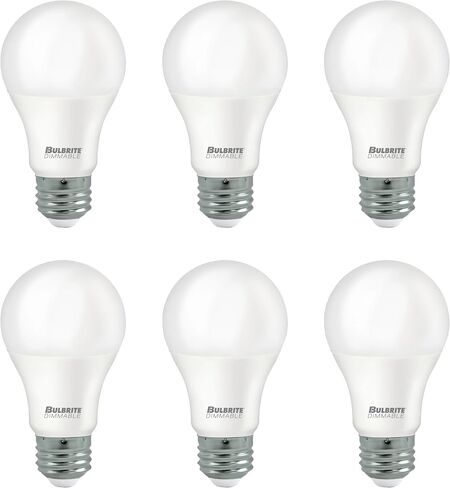Bulbrite Pack of 12 Item 774235 A19 LED Bulb, 9W, 60W Equiv., Dimmable, 3000K, E26 Base, 120V Soft White Light, A-Type Bulb in Saudi Arabia