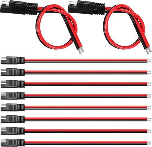 Frienda 14 موصلات AWG كابل متوافق مع SAE 30cm 2 PIN قابس واحد فصل كابل تمديد السيارات الطاقة لشاحن سيارات الدراجات النارية (8 قطع) in Kuwait
