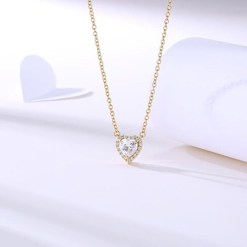 SLUYNZ 925 Sterling Silver CZ Love Choker Necklace for Women Teens Sweet Heart Pendant Necklace for Her Birthday Anniversary in Saudi Arabia