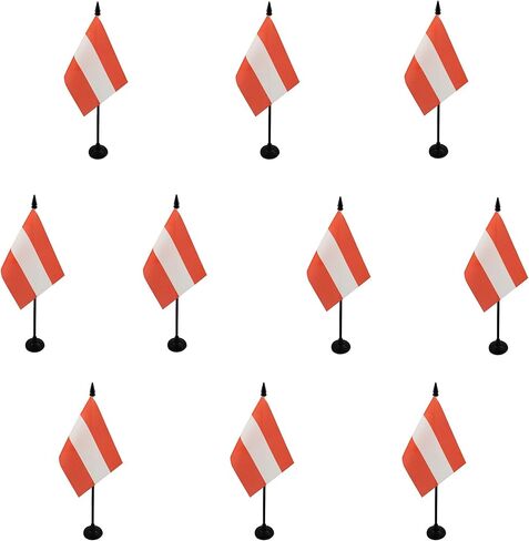 AZ FLAG Gibraltar Table Flag 4'' x 6'' - Gibraltarian Desk Flag 15 x 10 cm - Black Plastic Stick and Base in Saudi Arabia