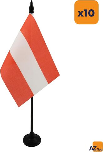 AZ FLAG Gibraltar Table Flag 4'' x 6'' - Gibraltarian Desk Flag 15 x 10 cm - Black Plastic Stick and Base in Saudi Arabia