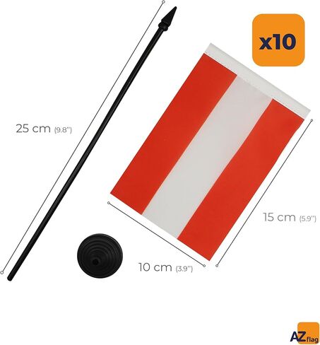 AZ FLAG Gibraltar Table Flag 4'' x 6'' - Gibraltarian Desk Flag 15 x 10 cm - Black Plastic Stick and Base in Saudi Arabia