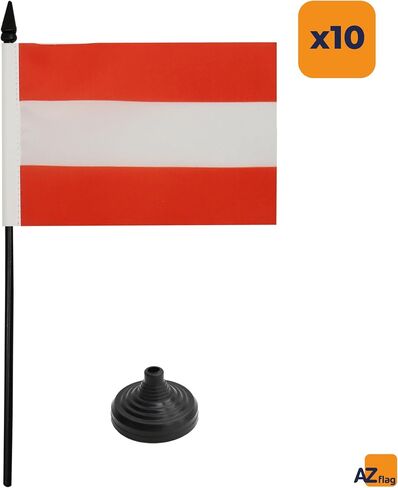 AZ FLAG Gibraltar Table Flag 4'' x 6'' - Gibraltarian Desk Flag 15 x 10 cm - Black Plastic Stick and Base in Saudi Arabia