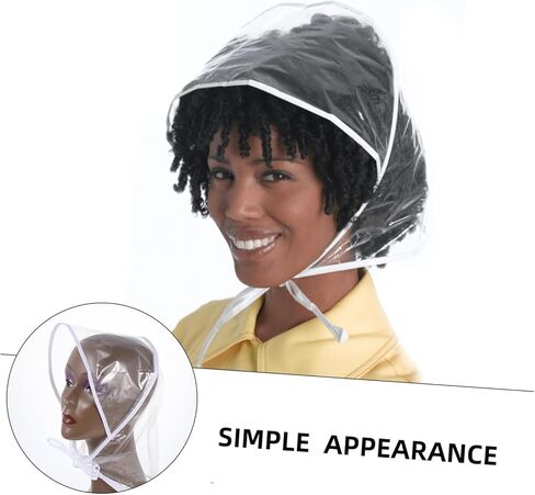 BESPORTBLE 5pcs Clear Rain Bonnet Hair Protector Transparent Caps for Hairstyle Preservation Reusable Rain Hats Convenient Storage for Travel Everyday Use in Saudi Arabia