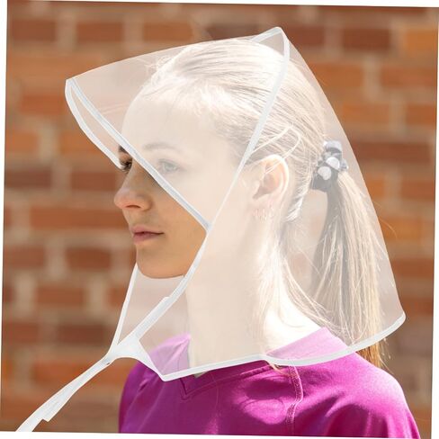 BESPORTBLE 5pcs Clear Rain Bonnet Hair Protector Transparent Caps for Hairstyle Preservation Reusable Rain Hats Convenient Storage for Travel Everyday Use in Saudi Arabia