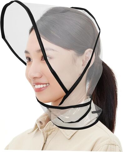 2pcs Rain Bonnet Visor for Women Lightweight Reusable Plastic Rain Hat Protect Hairstyle Weather and Travel-Friendly Design Transparent in Kuwait