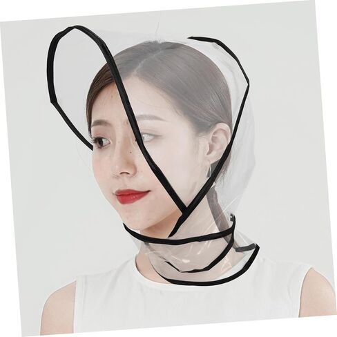 2pcs Rain Bonnet Visor for Women Lightweight Reusable Plastic Rain Hat Protect Hairstyle Weather and Travel-Friendly Design Transparent in Kuwait
