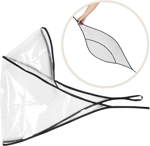 2pcs Rain Bonnet Visor for Women Lightweight Reusable Plastic Rain Hat Protect Hairstyle Weather and Travel-Friendly Design Transparent in Kuwait