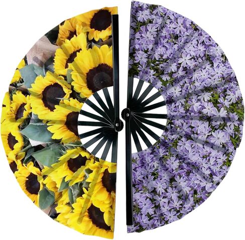 6 Packs 13inch Sublimation Clack Fans Blank Chinese Tai Chi Fan with Black Ribs for Graduation, Festival Dance Party in Saudi Arabia