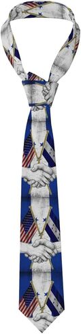 Honduras Honduran Handshake USA American Flag Classic Men's Novelty Necktie Funny Twist Timeless Style9 in Saudi Arabia