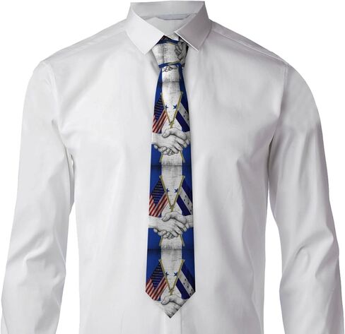 Honduras Honduran Handshake USA American Flag Classic Men's Novelty Necktie Funny Twist Timeless Style9 in Saudi Arabia