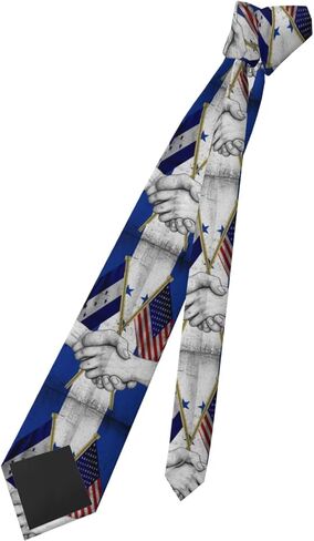 Honduras Honduran Handshake USA American Flag Classic Men's Novelty Necktie Funny Twist Timeless Style9 in Saudi Arabia