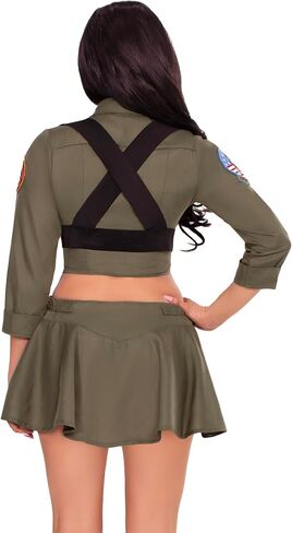 Leg Avenue Womens Licensed Top Gun Costume Adult Fighter Pilot Costume in Saudi Arabia