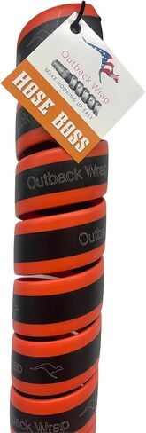 Hose Boss Hydraulic Hose Management Protector and Tagging Wraps for Farming and Agriculture Equipment, Tractors, Harvesters, Planters, and Sprayers - 75mm Diameter - 4 Foot - Orange in Kuwait