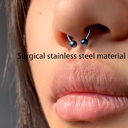 16G حلقات حدوة حصان الجراحية الصلب الأنف الحاجز الحدوث حدوث حلق حلق الحواجب حلقات الشفاه تراغوس دايث هولكس مجوهر in Saudi Arabia