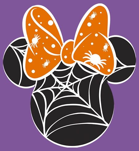Disney Kids Mickey & Friends Halloween Minnie Spider Web Logo Girls Heather T-Shirt in Kuwait