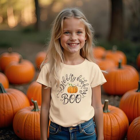 CM C&M WODRO Halloween Shirts for Girl Boy Funny Pumpkin Boo T-Shirt Kids Crewneck Short Sleeve Outfit Tee Tops in Saudi Arabia