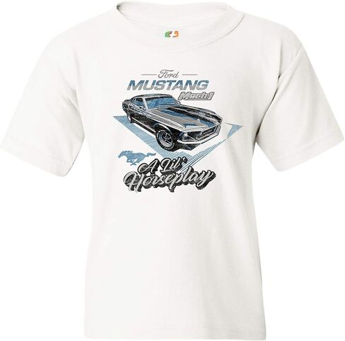 Ford Mustang Mach 1 A Lil 'Horseplay Thert T-Shirt Muscle Muscle Car Carensed Kids in Saudi Arabia