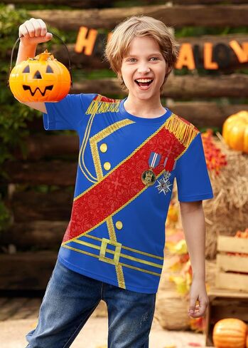 للجنسين للأطفال هالوين مضحكة قصيرة الأكمام قميص لطيف طباعة أعلى 4-14 سنة in Kuwait