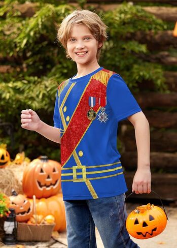 للجنسين للأطفال هالوين مضحكة قصيرة الأكمام قميص لطيف طباعة أعلى 4-14 سنة in Kuwait