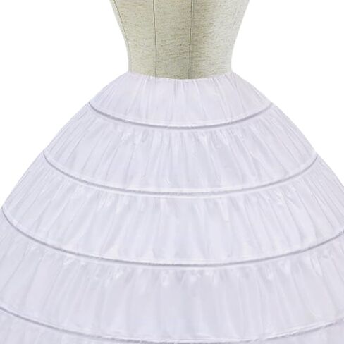 Full A-line 6 Hoop Crinoline Petticoat Underskirt for Women Underskirt Slip Skirt for Bridal Wedding Dress Ball Gown in Saudi Arabia