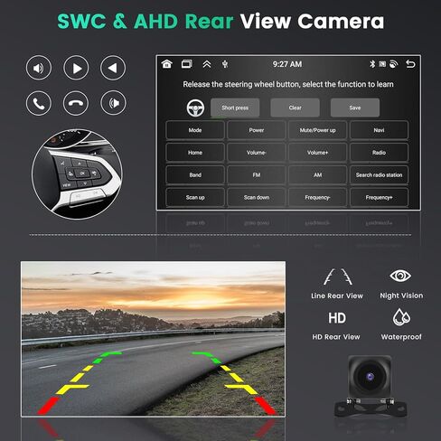 2+64GB Wireless Apple Carplay for Honda Pilot Android Radio 2006-2008, Hikity 9 Inch Touch Screen Pilot Stereo with Android Auto, GPS Navigation, WiFi, Bluetooth, WiFi, Mirror Link, SWC, Backup Cam in Saudi Arabia