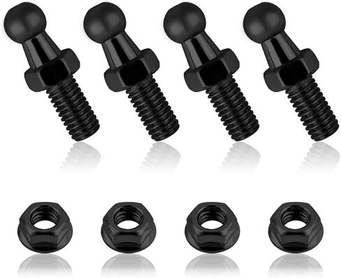 4PCS 10mm Ball Stud,5/16-18 Thread x 3/5" Gas Spring Strut Mount Stud with Hardware Nuts for Gas Struts Ball Ended Bonnet,Universal Vehicle Accessories Gases Strut Mounting Brackets in Saudi Arabia