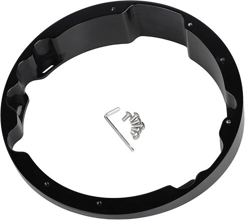 7" Raked Headlight Headlamp Bezel Adapter For Harley Touring Electra Glide Road Glide Street Glide Road King, Black in Saudi Arabia