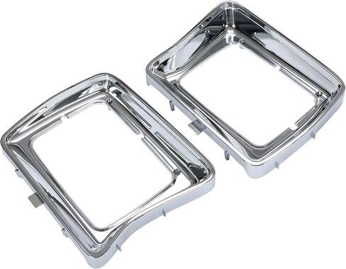 HECASA Headlight Bezel Pair Compatible with 1978-1979 Ford F-100 F-150 F-250 F-350 Bronco Truck Replacement for FO2513115 FO2512114 D8TZ13064E D8TZ13064F Left & Right Light Bezel Frame Chrome Silvery in Saudi Arabia