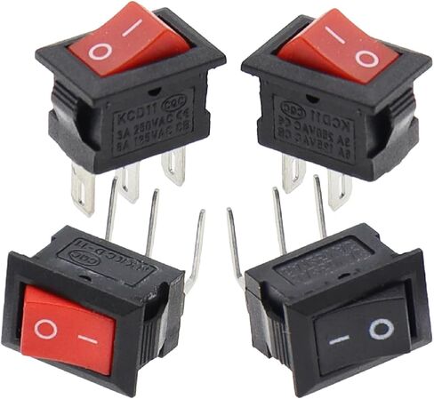 KCD11 Rocker Switch 10 * 15mm Mini Push Button Switch On-Off / ON-ON-ON 2 دبابيس / 3 دبابيس 3A 250VAC / 6A 125VAC 10X15MM 3PIN L-TYPE أسود in Kuwait