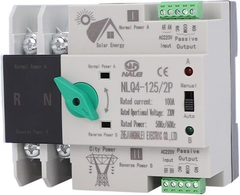 ATS الكهروضوئية العاكس 230V التبديل غير المنقطعة مزود الطاقة المزدوج غير المنقطع مفتاح نقل أوتوماتيكي NLQ4-125/2P (2P40A) in Saudi Arabia