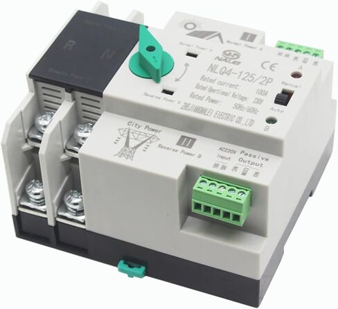 ATS الكهروضوئية العاكس 230V التبديل غير المنقطعة مزود الطاقة المزدوج غير المنقطع مفتاح نقل أوتوماتيكي NLQ4-125/2P (2P40A) in Saudi Arabia