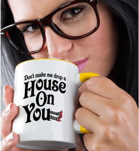 3dRose Don’t Make me Drop a House on You Mug, 11 oz, Black in Kuwait