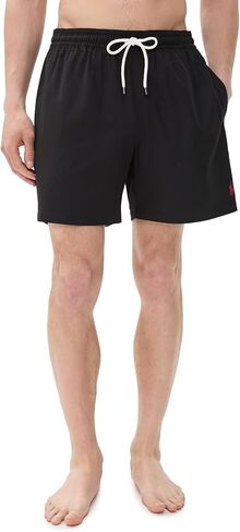 POLO RALPH LAUREN 5.75 Inch Mens Traveler Classic Swim Trunk in Black - Size Large - Polo Swim Suit with Embroidered Polo Pony in Saudi Arabia