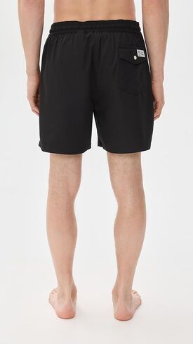 POLO RALPH LAUREN 5.75 Inch Mens Traveler Classic Swim Trunk in Black - Size Large - Polo Swim Suit with Embroidered Polo Pony in Saudi Arabia