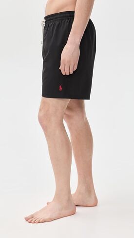 POLO RALPH LAUREN 5.75 Inch Mens Traveler Classic Swim Trunk in Black - Size Large - Polo Swim Suit with Embroidered Polo Pony in Saudi Arabia