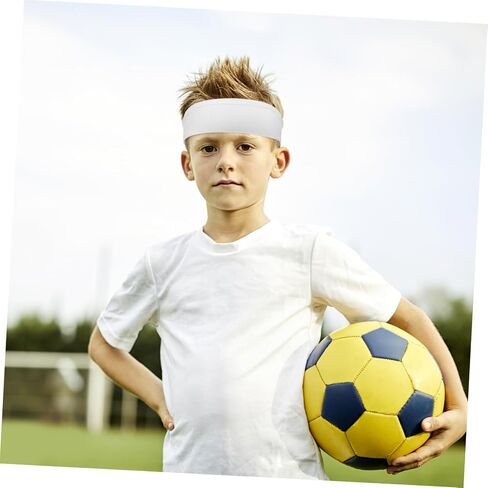 6Pcs Sports Headbands Stretchy Breathable Sweat Absorbent Bands for Soccer and Fitness Activities Comfortable Fit for All Ages in Saudi Arabia